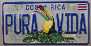 Costa Rica Pura Vida License Plate