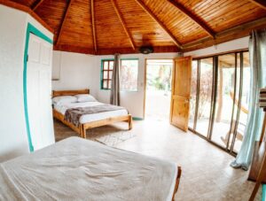 Bungalow rooms with double beds at Surf Expedition Costa Rica